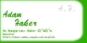 adam haker business card
